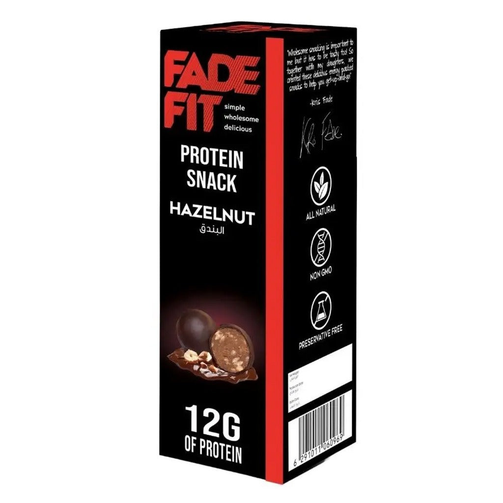 Fade Fit Protein Balls Snack, Hazelnut 60g - Easy Pharmacy LLC