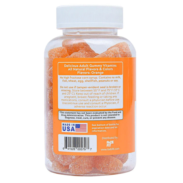 Fade Fit Gelatin-Free Vitamin C Adult Gummies For Antioxidant & Immune Support, Pack of 60's - Easy Pharmacy LLC