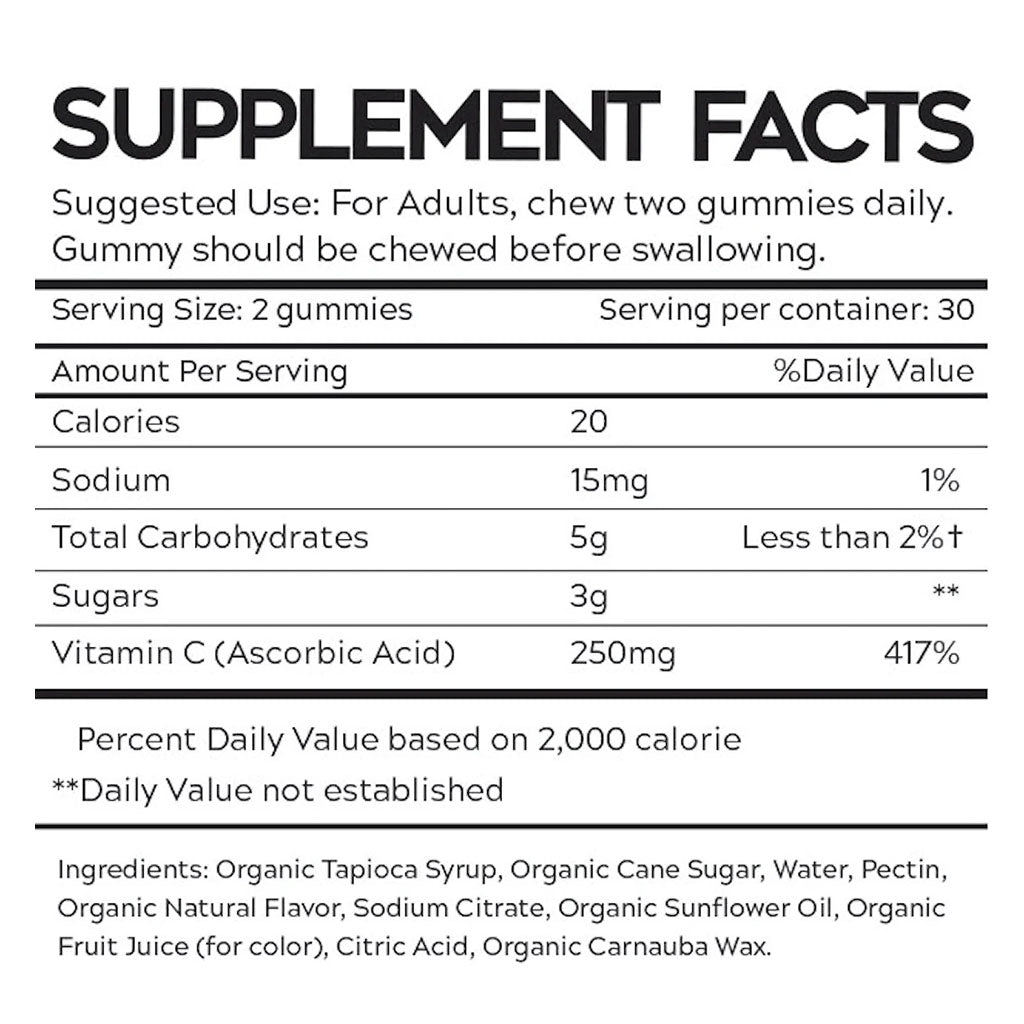 Fade Fit Gelatin-Free Vitamin C Adult Gummies For Antioxidant & Immune Support, Pack of 60's - Easy Pharmacy LLC