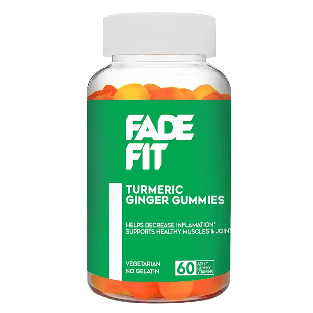 Fade Fit Gelatin-Free Turmeric - Ginger Adult Gummies For Healthy Muscles & Joints, Pack of 60's - Easy Pharmacy LLC