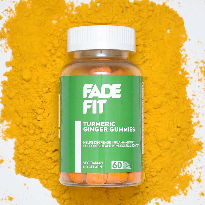 Fade Fit Gelatin-Free Turmeric - Ginger Adult Gummies For Healthy Muscles & Joints, Pack of 60's - Easy Pharmacy LLC