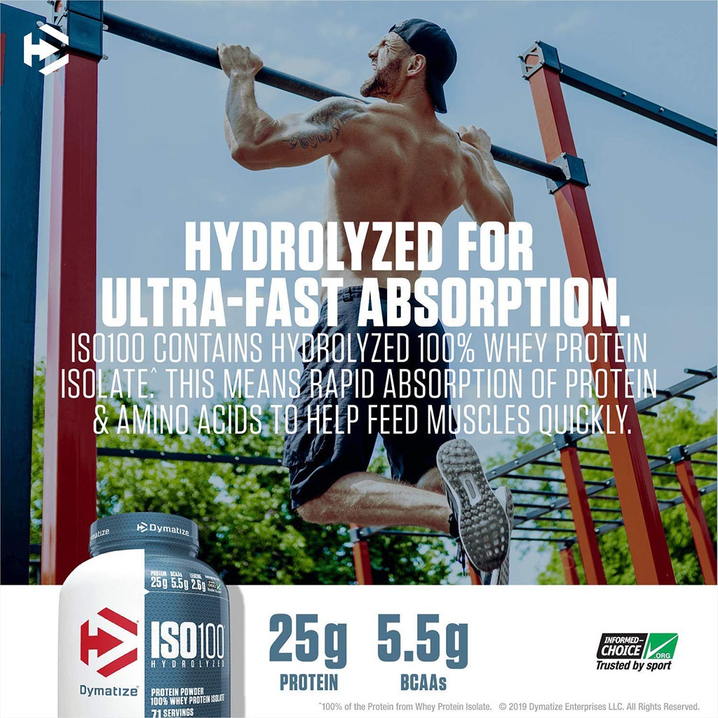 Dymatize ISO100 Fast Absorbing Whey Protein Powder For Muscle Recovery, Gourmet Chocolate 1.4lbs. - Easy Pharmacy LLC