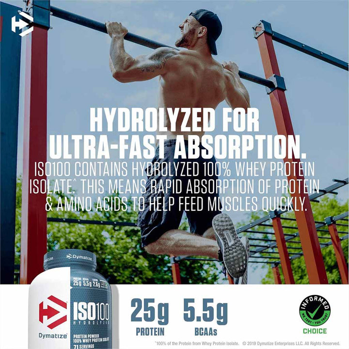 Dymatize ISO100 Fast Absorbing Whey Protein Powder For Muscle Recovery, Gourmet Vanilla 1.3lbs. - Easy Pharmacy LLC