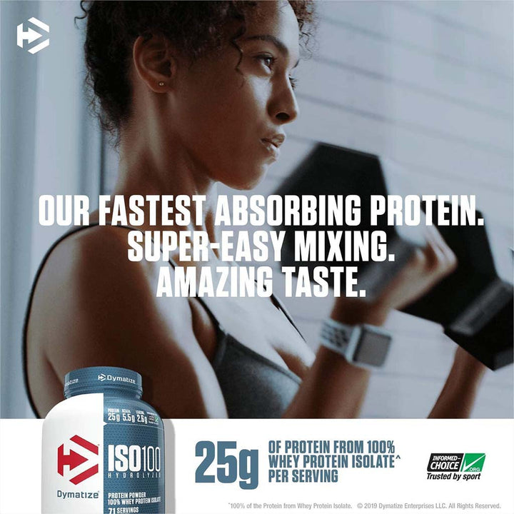 Dymatize ISO100 Fast Absorbing Whey Protein Powder For Muscle Recovery, Gourmet Vanilla 1.3lbs. - Easy Pharmacy LLC