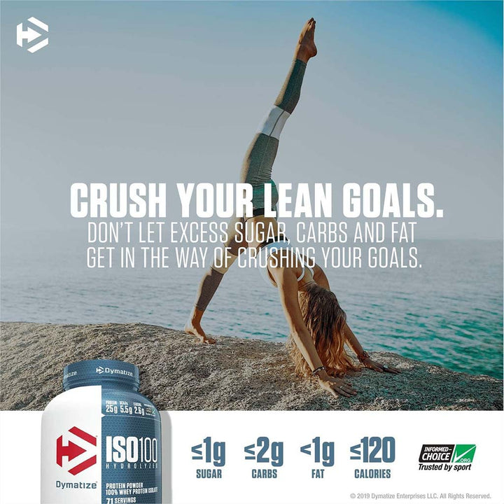 Dymatize ISO100 Fast Absorbing Whey Protein Powder For Muscle Recovery, Gourmet Vanilla 1.3lbs. - Easy Pharmacy LLC
