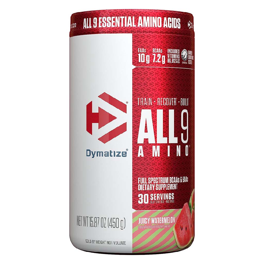 Dymatize All 9 Amino Full Spectrum BCAAs & EAAs Sports Supplement For Recovery, Juicy Watermelon 450g - Easy Pharmacy LLC