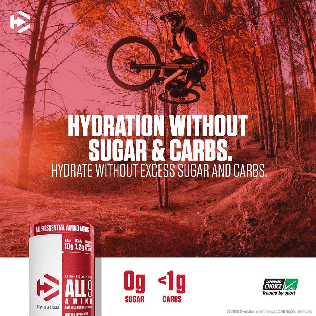 Dymatize All 9 Amino Full Spectrum BCAAs & EAAs Sports Supplement For Recovery, Juicy Watermelon 450g - Easy Pharmacy LLC