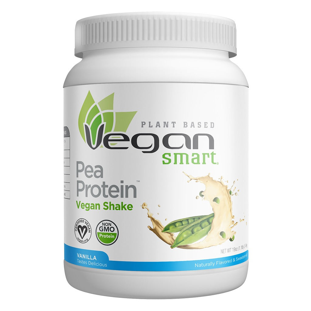 Naturade Plant Based VeganSmart Pea Protein Vegan Shake Powder, Vanilla Flavor, 15 Servings - 540g - Easy Pharmacy LLC