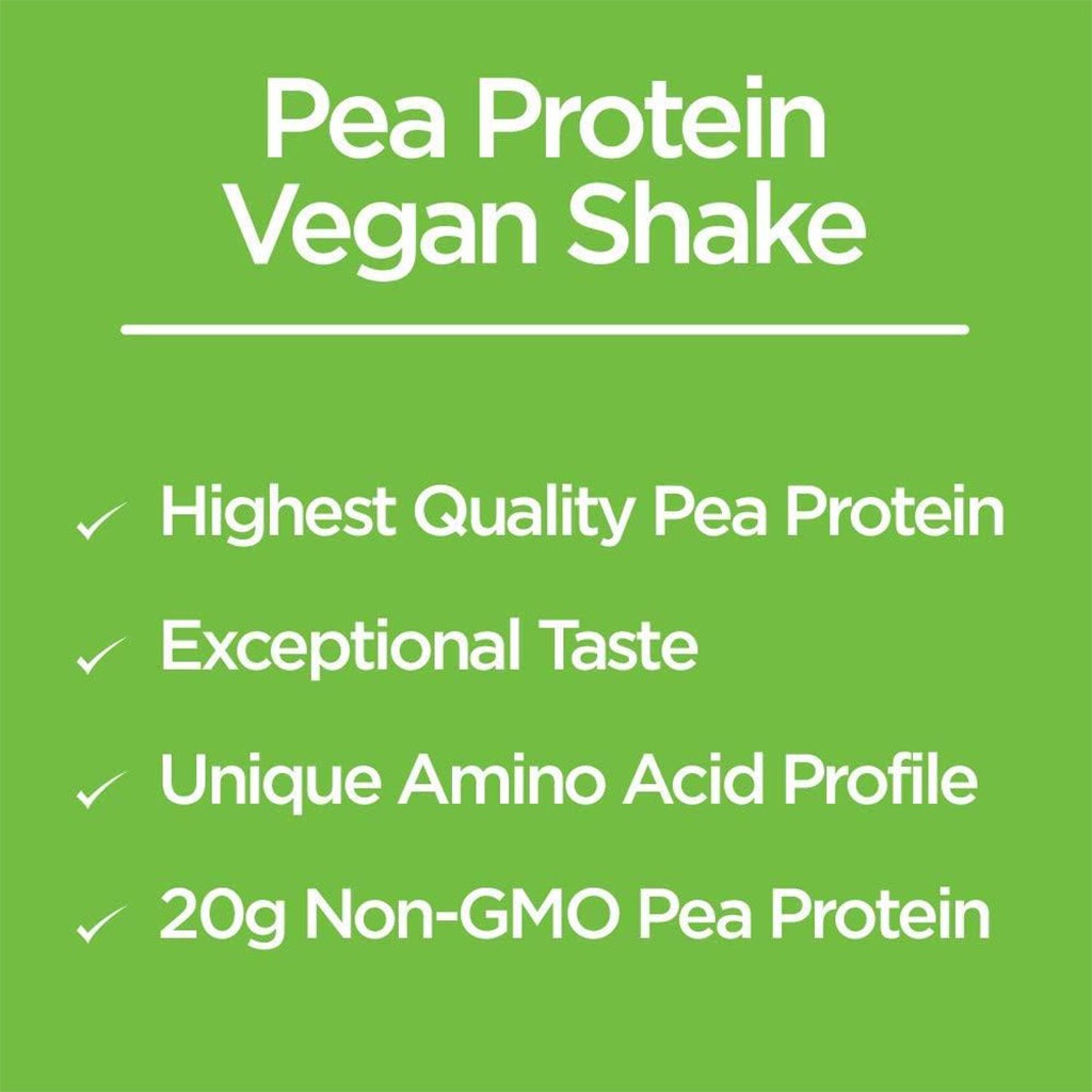 Naturade Plant Based VeganSmart Pea Protein Vegan Shake Powder, Vanilla Flavor, 15 Servings - 540g - Easy Pharmacy LLC