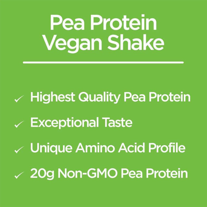 Naturade Plant Based VeganSmart Pea Protein Vegan Shake Powder, Vanilla Flavor, 15 Servings - 540g - Easy Pharmacy LLC