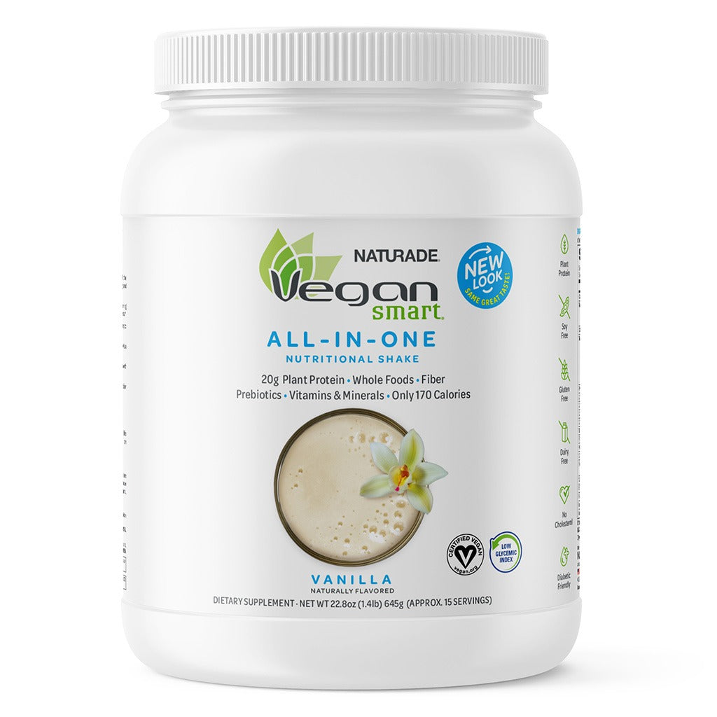 Naturade VeganSmart All-in-One Nutritional Shake Powder, Vanilla Flavor, 15 Servings - 645g - Easy Pharmacy LLC