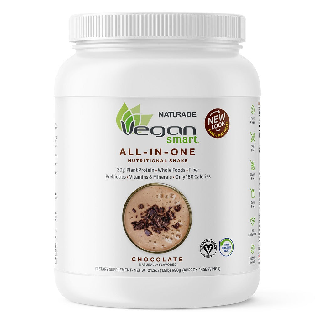 Naturade VeganSmart All-in-One Nutritional Shake Powder, Chocolate Flavor, 15 Servings - 690g - Easy Pharmacy LLC
