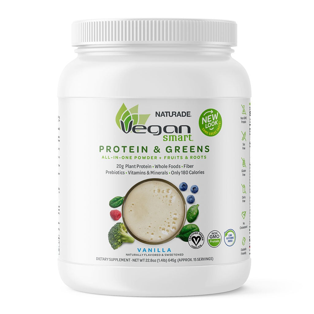 Naturade VeganSmart Protein & Greens Vegan Shake Vanilla Crème All in One Powder 15 Servings, 645g - Easy Pharmacy LLC