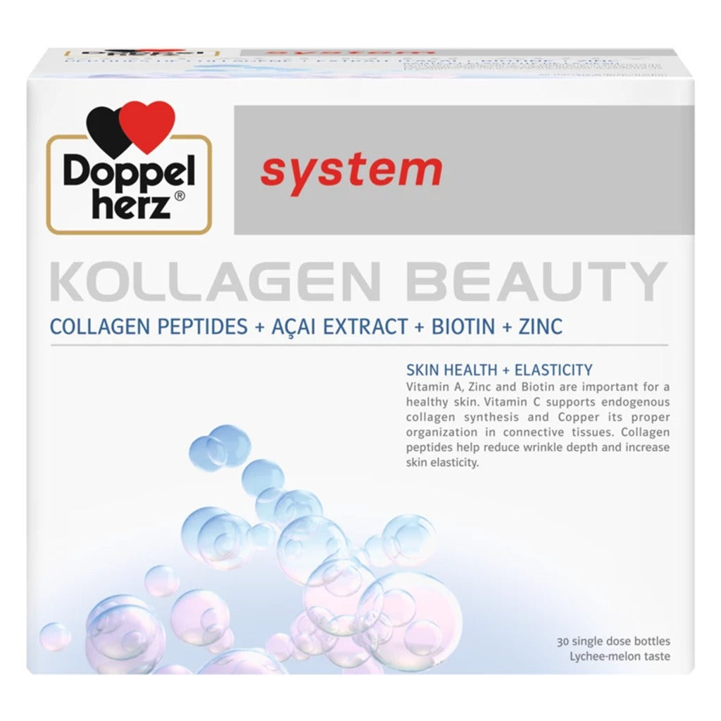 Doppelherz System Kollagen Beauty Supplement, Single Dose Drinkable Vial, Pack of 30's - Easy Pharmacy LLC