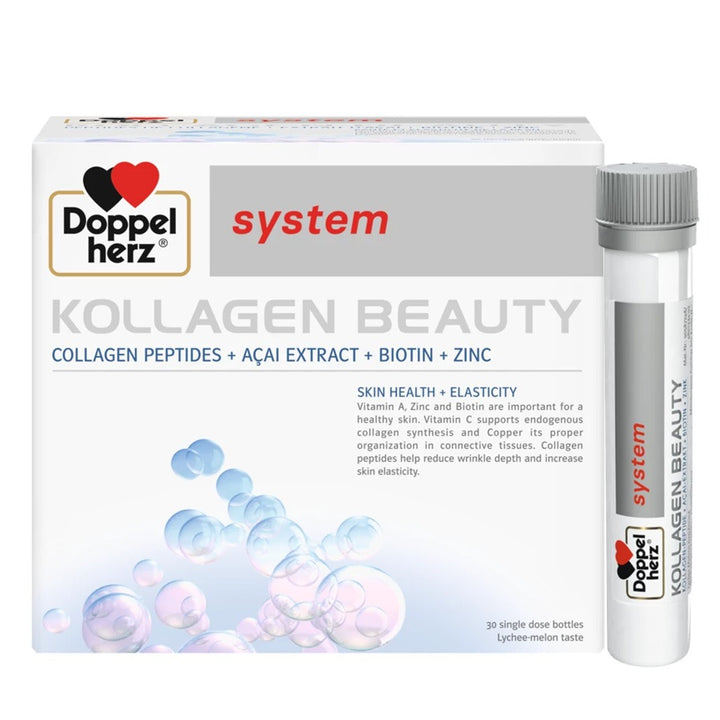 Doppelherz System Kollagen Beauty Supplement, Single Dose Drinkable Vial, Pack of 30's - Easy Pharmacy LLC