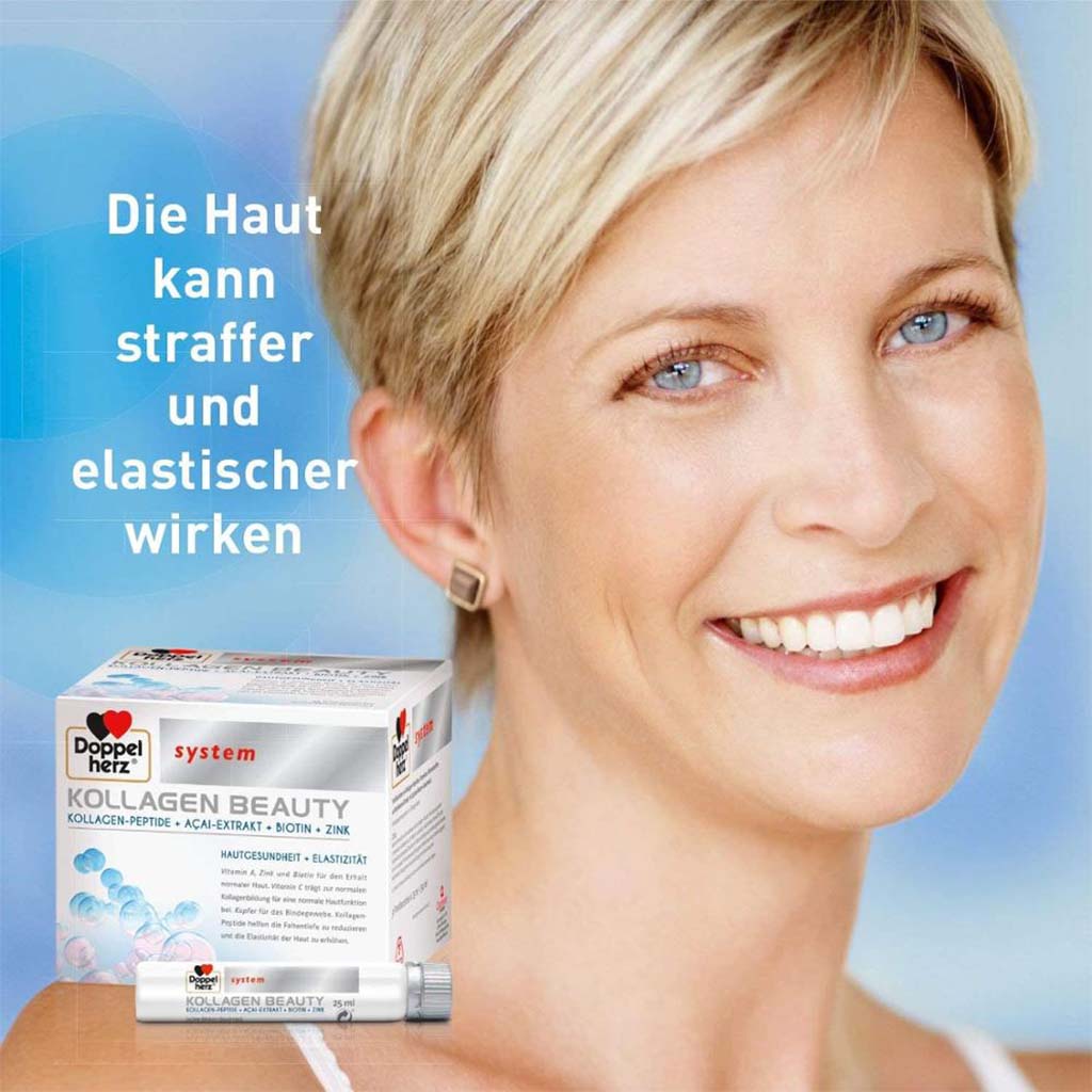 Doppelherz System Kollagen Beauty Supplement, Single Dose Drinkable Vial, Pack of 30's - Easy Pharmacy LLC