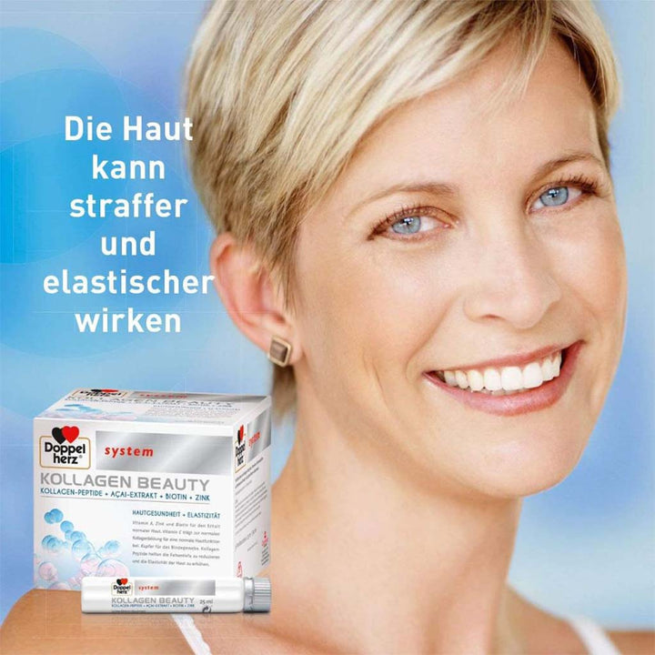 Doppelherz System Kollagen Beauty Supplement, Single Dose Drinkable Vial, Pack of 30's - Easy Pharmacy LLC