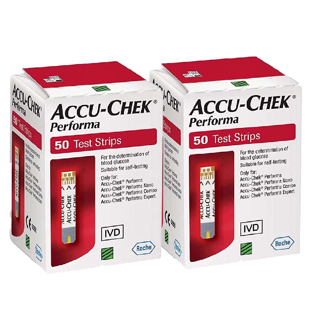 Accu-Chek Performa Blood Sugar Test Strips Pack of 50's, 1+1 PROMO PACK - Easy Pharmacy LLC