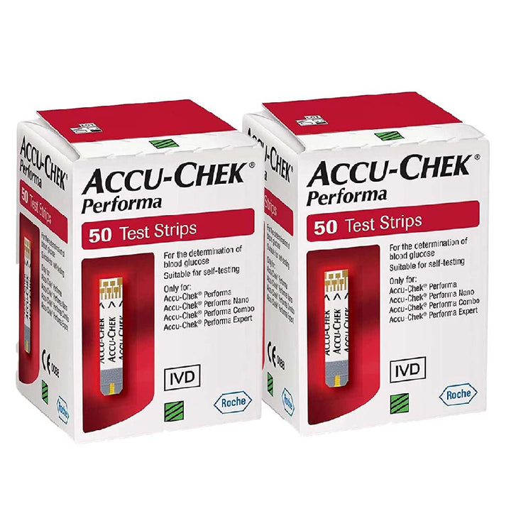 Accu-Chek Performa Blood Sugar Test Strips Pack of 50's, 1+1 PROMO PACK - Easy Pharmacy LLC