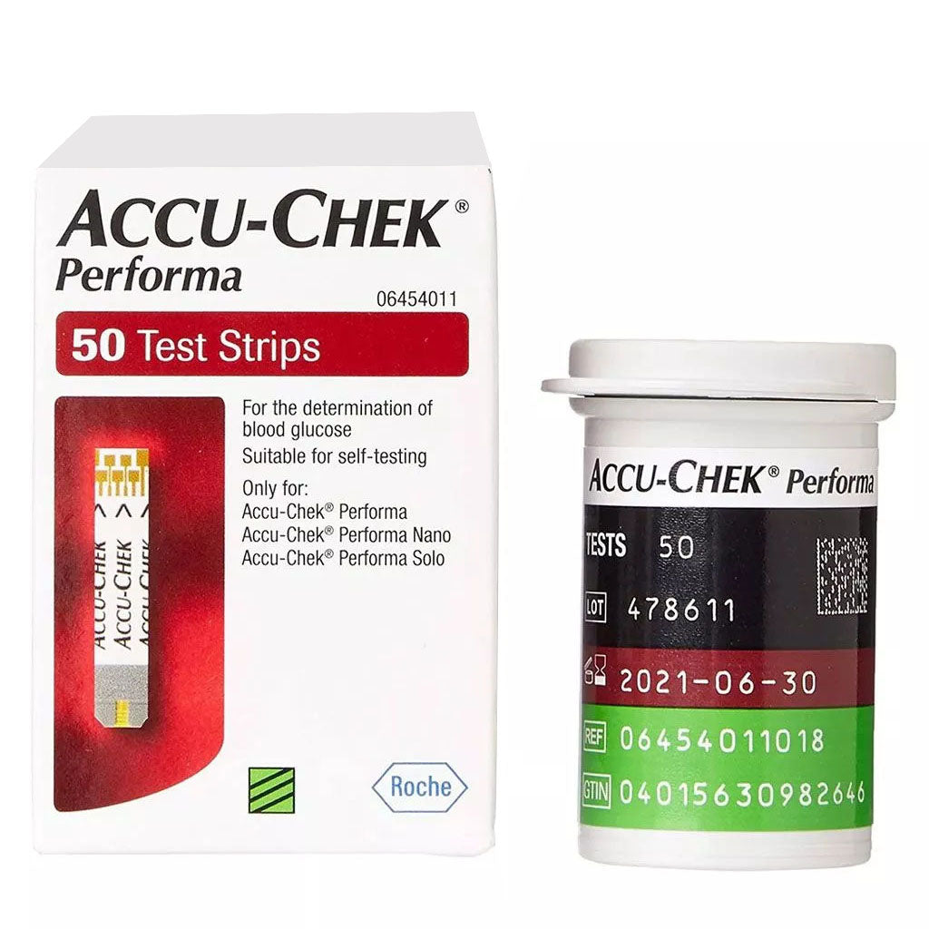 Accu-Chek Performa Blood Sugar Test Strips Pack of 50's, 1+1 PROMO PACK - Easy Pharmacy LLC