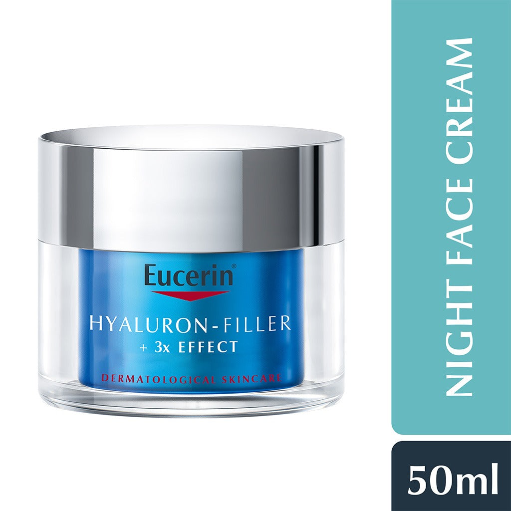 Eucerin Hyaluron-Filler 3x Effect Anti-Aging Moisture Booster Night For Fine Lines 50ml - Easy Pharmacy LLC