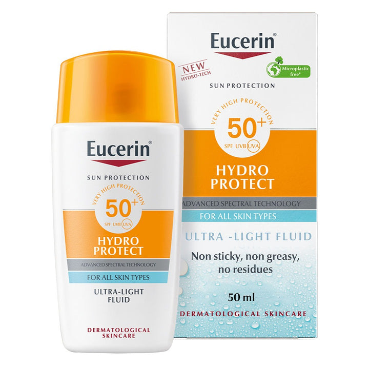 Eucerin Sun Face Hydro Protect SPF 50+ Ultra Light Fluid Sunscreen 50ml - Easy Pharmacy LLC