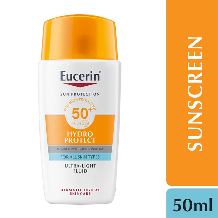 Eucerin Sun Face Hydro Protect SPF 50+ Ultra Light Fluid Sunscreen 50ml - Easy Pharmacy LLC