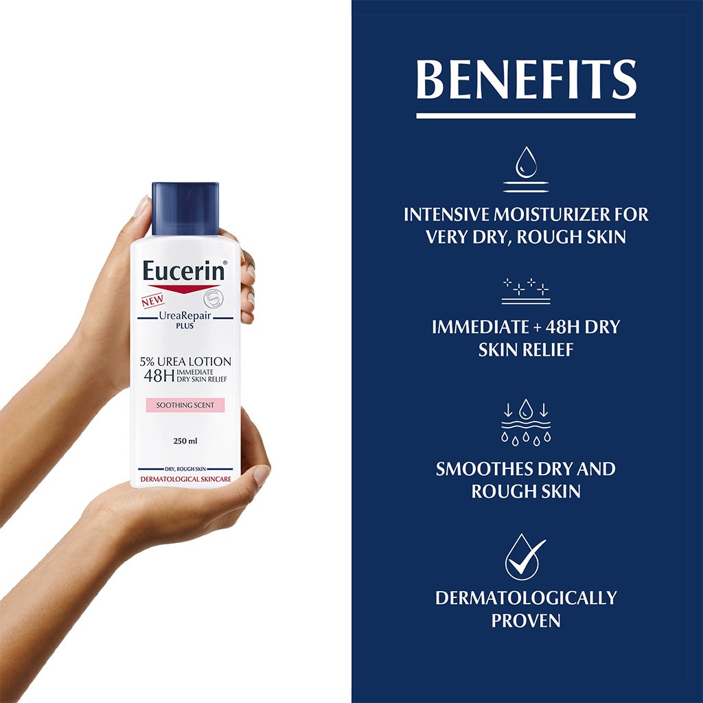 Eucerin Urea Repair Plus 5% Urea Lotion With Soothing Scent For 48Hour Dry & Rough Skin Relief 250ml - Easy Pharmacy LLC