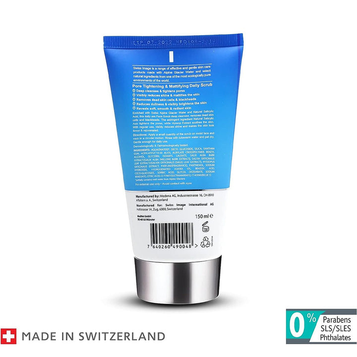 Swiss Image Essential Care Pore Tightening & Mattifying Daily Scrub For Combination To Oily Skin Types 150ml - Easy Pharmacy LLC