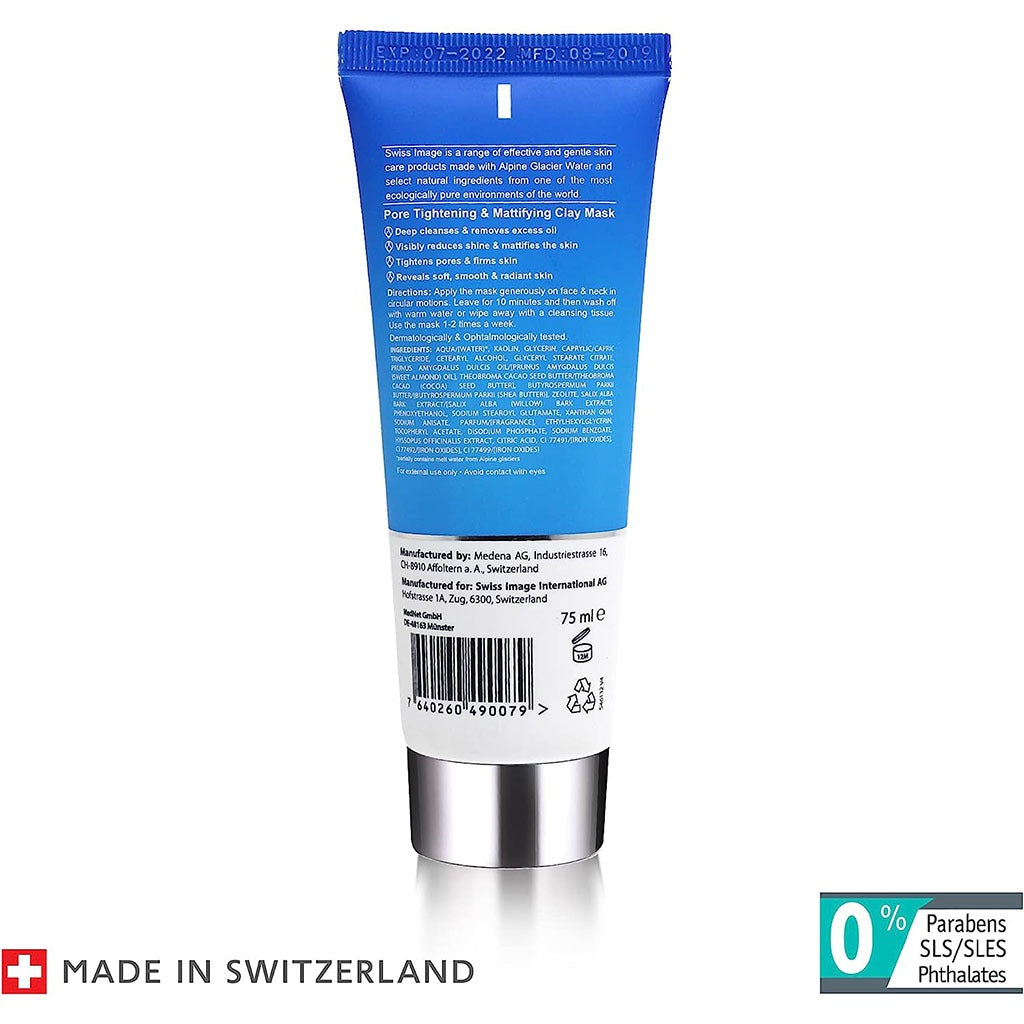Swiss Image Essential Care Pore Tightening & Mattifying Clay Mask For Combination To Oily Skin Types 75ml - Easy Pharmacy LLC