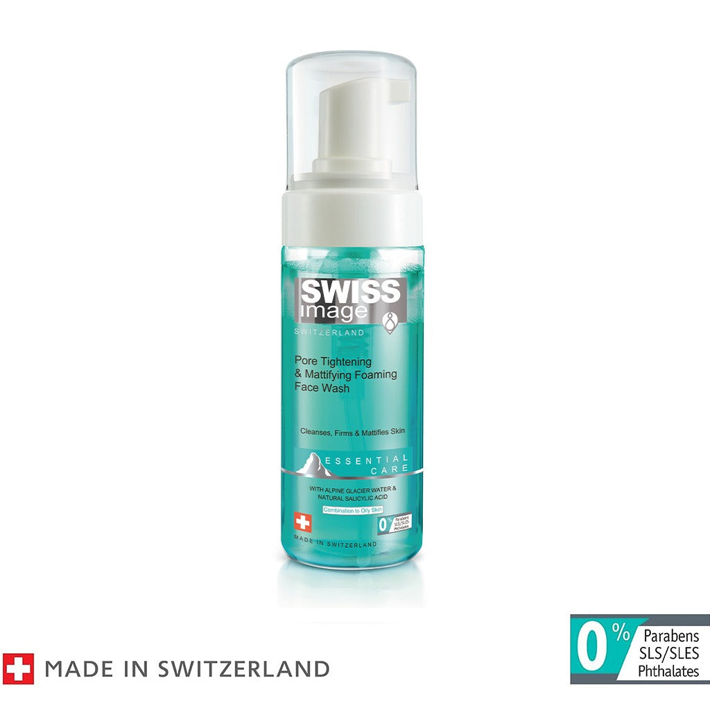 Swiss Image Essential Care Pore Tightening & Mattifying Foaming Face Wash For Combination To Oily Skin Types 150ml - Easy Pharmacy LLC