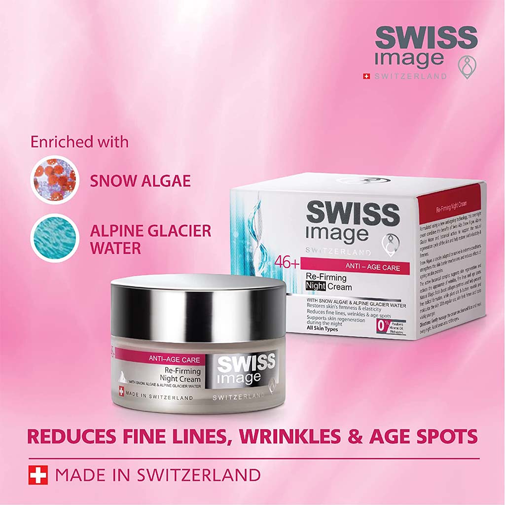 Swiss Image Anti-Age Care 46+ Re-Firming Night Cream For All Skin Types 50ml - Easy Pharmacy LLC