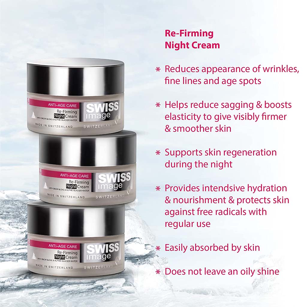 Swiss Image Anti-Age Care 46+ Re-Firming Night Cream For All Skin Types 50ml - Easy Pharmacy LLC
