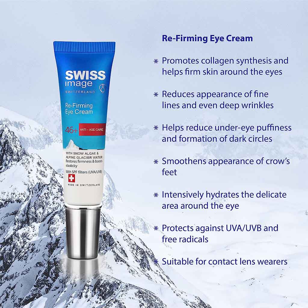 Swiss Image Anti-Age Care 46+ Re-Firming  Eye Cream For All Skin Types 15ml - Easy Pharmacy LLC