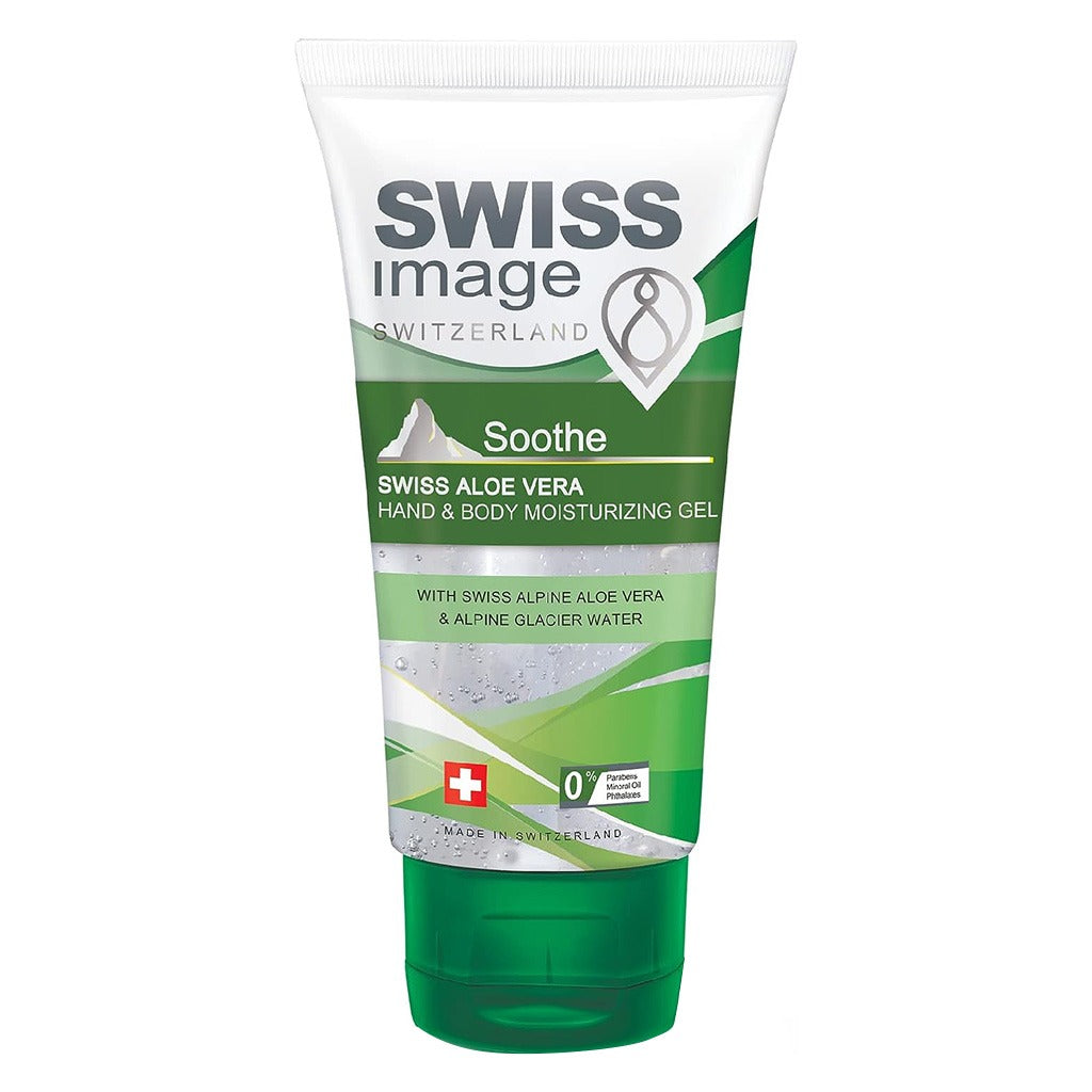 Swiss Image Soothe Swiss Aloe Vera Hand & Body Moisturizing Gel For All Skin Types 75ml - Easy Pharmacy LLC