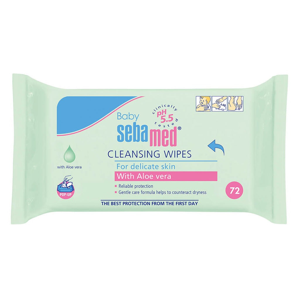 Sebamed Baby Cleansing Wipes With Aloe Vera, Pack of 72's - Easy Pharmacy LLC