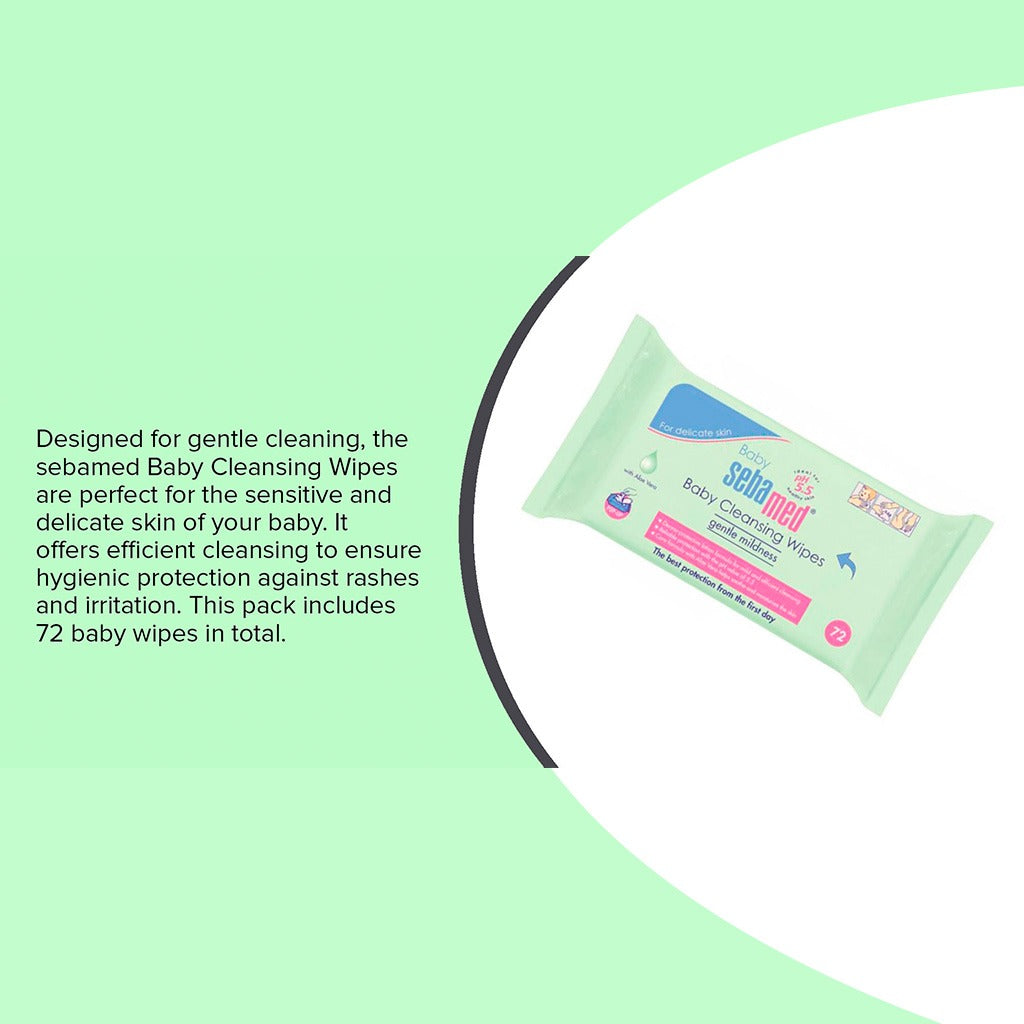 Sebamed Baby Cleansing Wipes With Aloe Vera, Pack of 72's - Easy Pharmacy LLC
