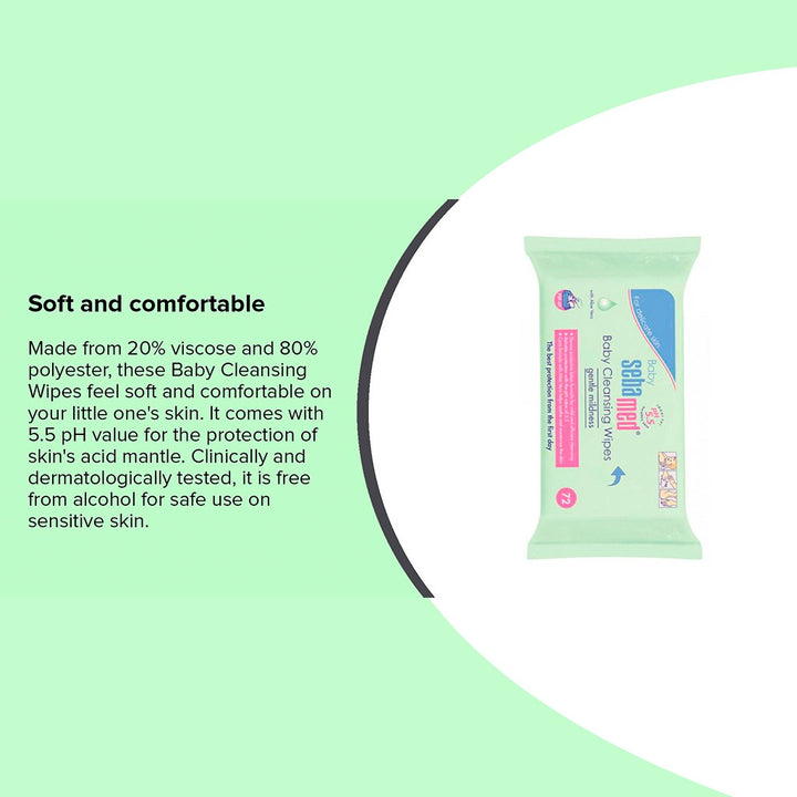 Sebamed Baby Cleansing Wipes With Aloe Vera, Pack of 72's - Easy Pharmacy LLC