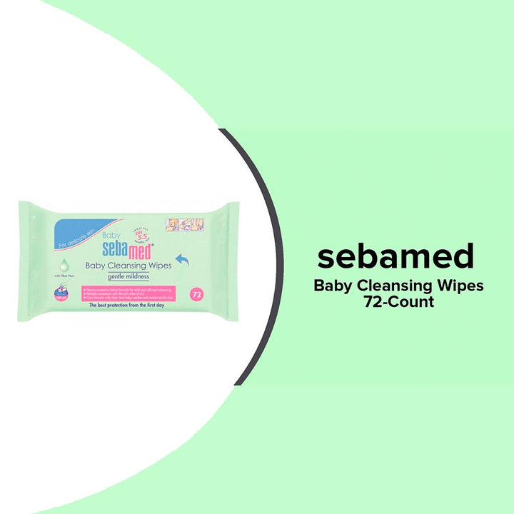 Sebamed Baby Cleansing Wipes With Aloe Vera, Pack of 72's - Easy Pharmacy LLC