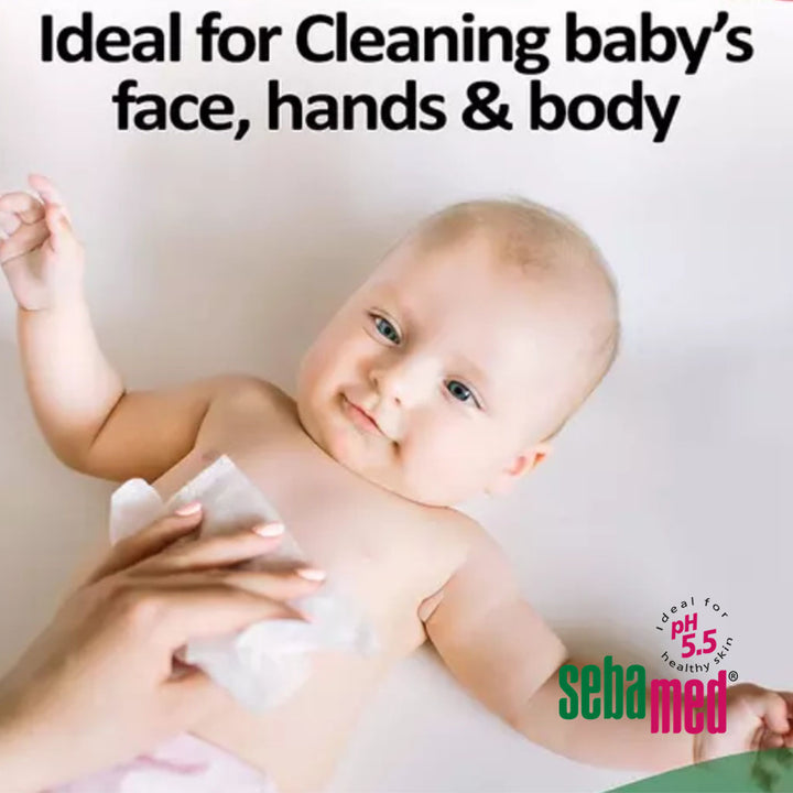 Sebamed Baby Cleansing Wipes With 99% Water For Delicate Skin, Pack of 60's - Easy Pharmacy LLC