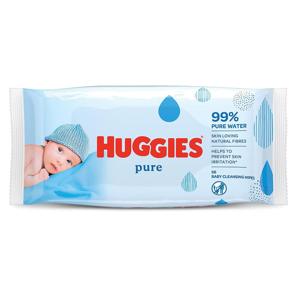 Huggies Pure Cleansing Baby Wet Wipes, Pack of 56's - Easy Pharmacy LLC