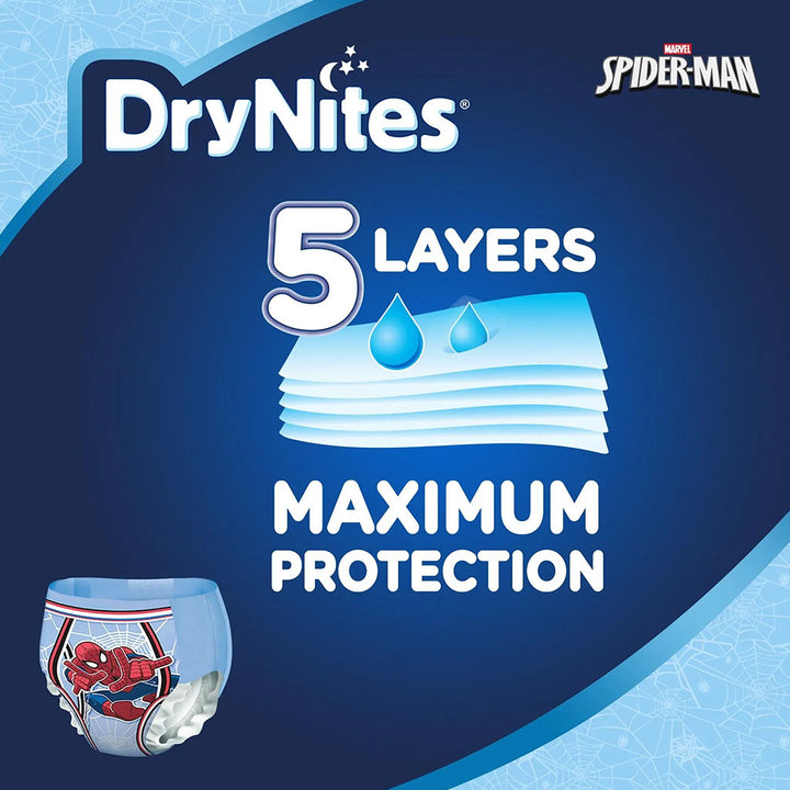 Huggies DryNites Pyjama Pants, 3-5 Years, 16-23Kg, Bed Wetting Diapers For Boys, Jumbo Pack of 16's - Easy Pharmacy LLC