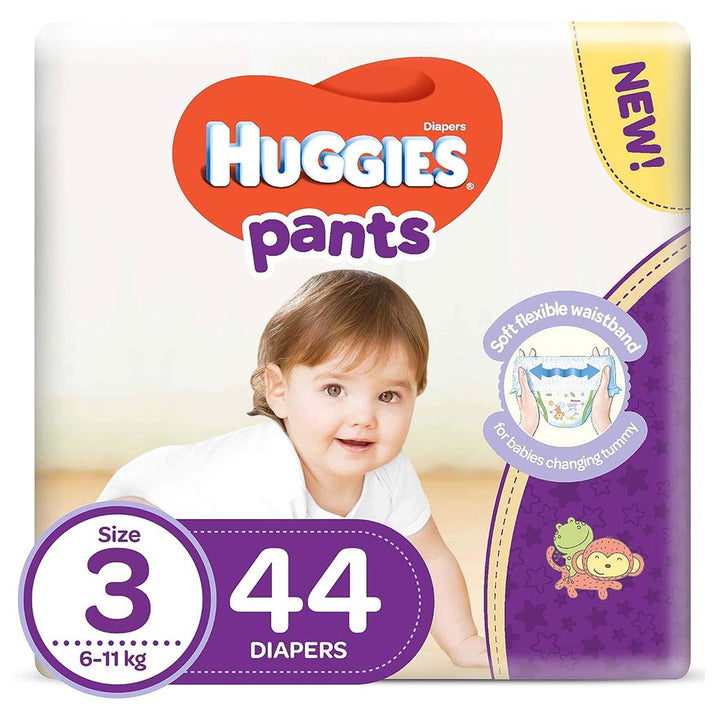 Huggies Baby Diaper Pants, Size 3, 6-11Kg, Pack of 44's - Easy Pharmacy LLC