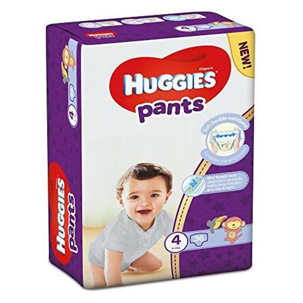 Huggies Baby Diaper Pants, Size 4, 9-14Kg, Pack of 36's - Easy Pharmacy LLC