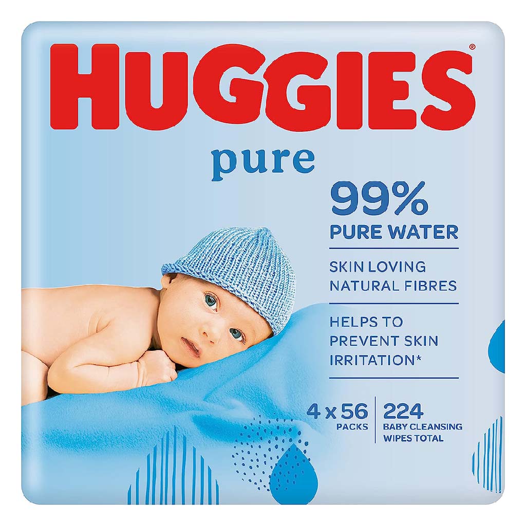 Huggies Pure Cleansing Baby Wet Wipes, Promo Pack of 224's - Easy Pharmacy LLC