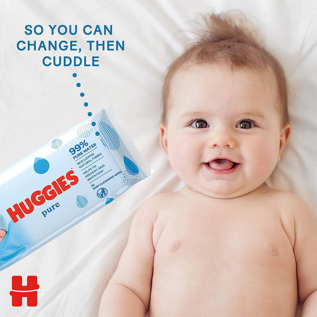 Huggies Pure Cleansing Baby Wet Wipes, Promo Pack of 224's - Easy Pharmacy LLC