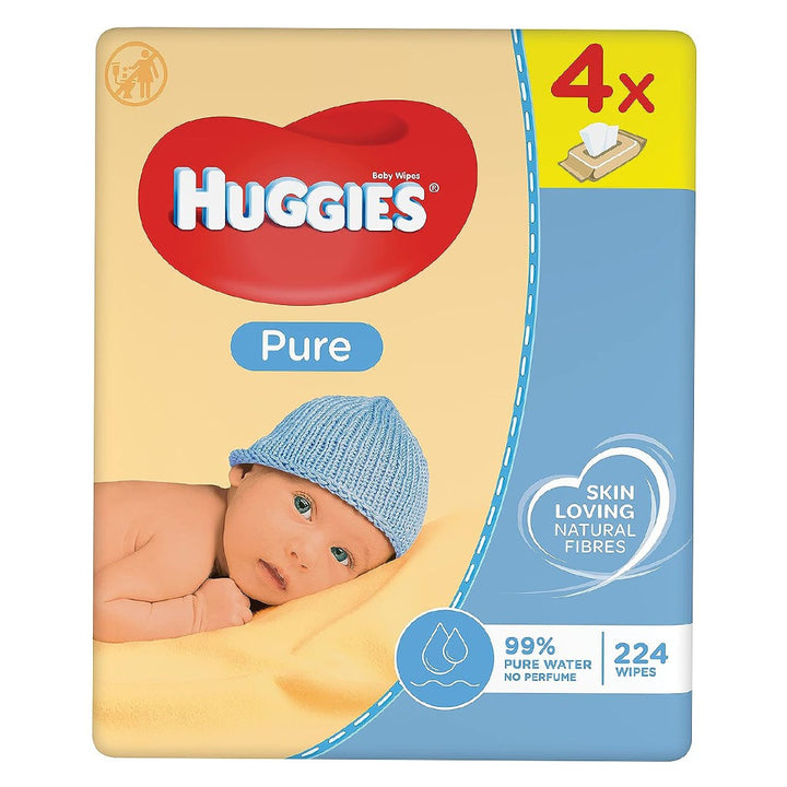 Huggies Pure Cleansing Baby Wet Wipes, Promo Pack of 224's - Easy Pharmacy LLC