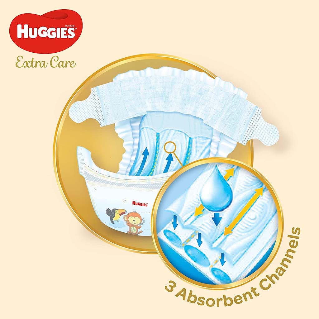 Huggies Extra Care Baby Diapers, Size 4, 8-14Kg, Pack of 40's - Special Price - Easy Pharmacy LLC