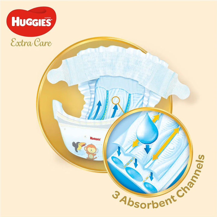 Huggies Extra Care Baby Diapers, Size 5, 12-22Kg, Pack of 34's - Special Price - Easy Pharmacy LLC