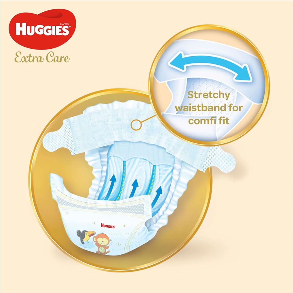 Huggies Extra Care Baby Diapers, Size 5, 12-22Kg, Pack of 34's - Special Price - Easy Pharmacy LLC
